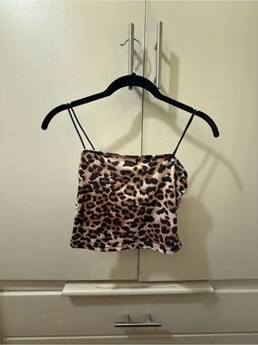 Leopard Print Stretch Cami Tank Top